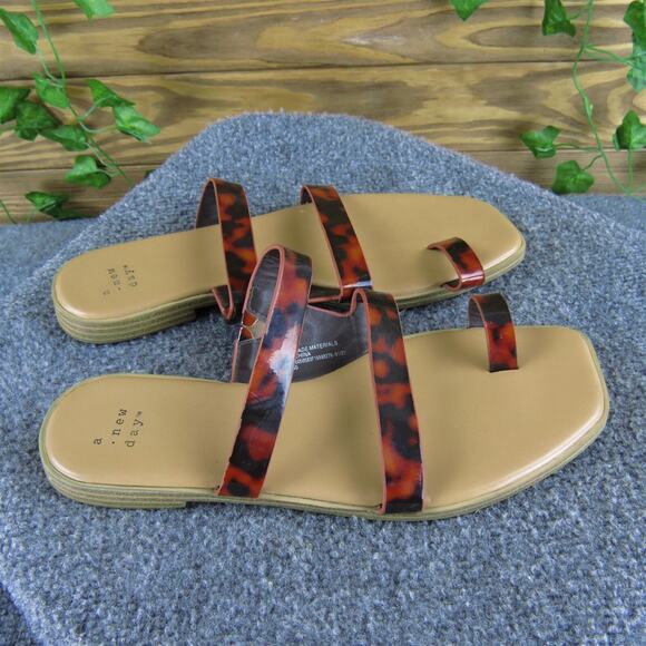 A New Day Women's Slide Brown Synthetic Sz 9 Wide Gently Used 2025 - Picture 3 of 7